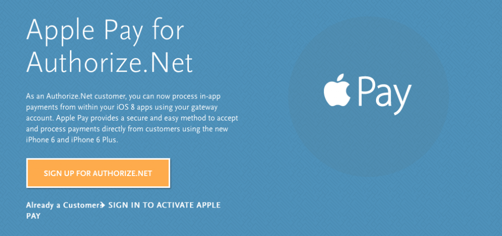 Authorize.net supports the new Apple Pay