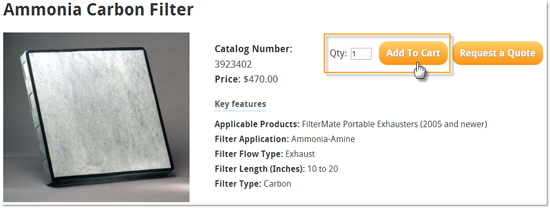 Purchase filters on the Labconco website